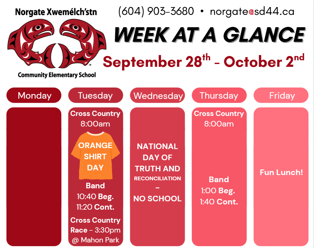 week at a glance