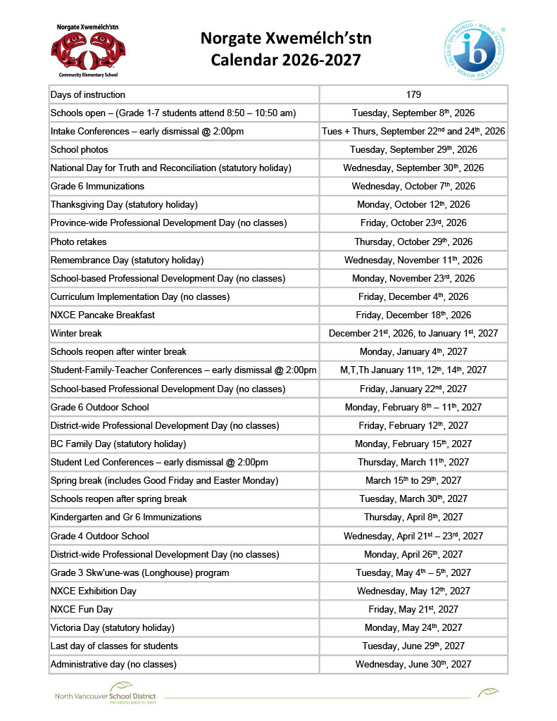 Norgate Calendar
